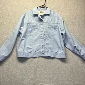 Vintage Bill Blass Denim Jacket Baby Blue Women’s size L‎ *Missing Size Tag*